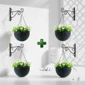 Iron Garden Wall Hanging Stand For Flower Pots Plant Bracket Hook Shelf Holder Hanging Light Stand. 