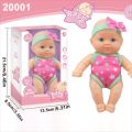 Reborn Baby Doll Realistic Silicone Vinyl Touching Imitation Baby Doll,Mini Silicone Baby Dolls Soft Body for Toddlers' Gift. 