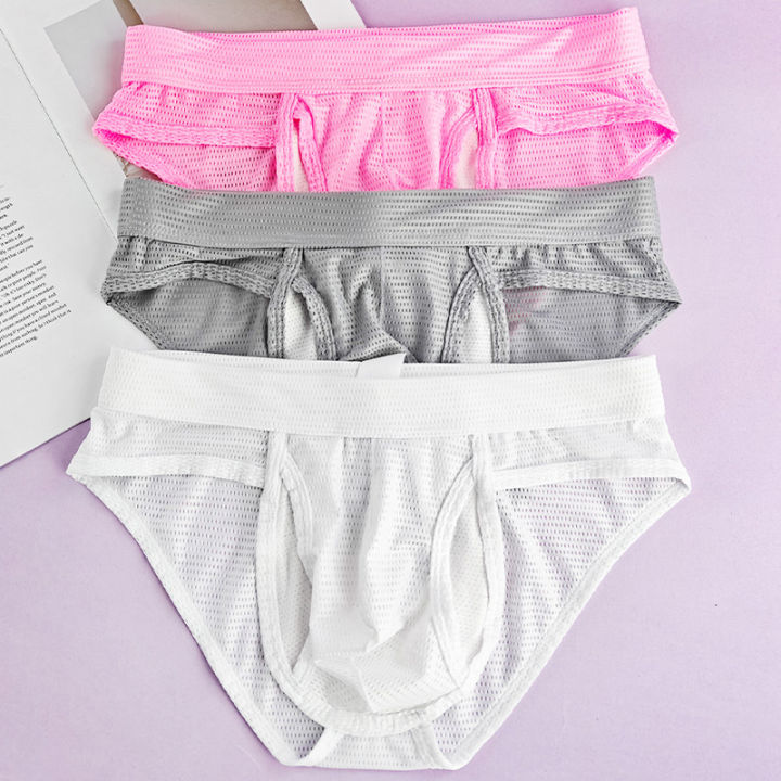 Mesh%20Hollow%20Breathable%20Men%20Briefs%20Fly%20Pouch%20Front%20Open%20Bulge%20Underwear%20Separated%20Pouch%20Underpant%20Youth%20Korean%20Version%20Panties%20under%20wear%20for%20men%20-%20Image%204