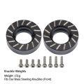 Black Brass Weights AR44 Axle Diff Cover Steering Knuckle C-hubs Link Mounts Battery Tray for Axial SCX10 II 90046 90047 Chassis. 