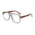 Korean Style Reading Glasses Anti Blue Light Pilot Double Beam Presbyopia Eyeglasses Big Frame Hyperopia Eyewear Unisex +1to+4.0. 