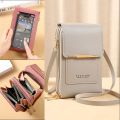 Crazy Bag Fashion Touch Screen Lock Cell Phone Bag Women's Mobile Phone Card Holder Crossbody Shoulder Bag.