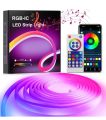Neon Rope Light RGB-IC Neon LED Lights with Music Sync,Waterproof Flexible Neon Led Strip,DIY Ideas,Remote,Bluetooth APP Control,for Bedroom, Living Room, Gaming Room(5 Meters). 