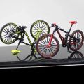 1:10 Mini Alloy Bicycle Model Diecast Metal Finger Racing Mountain Bike Folded Cycling Ornaments Collection Toys For Children.