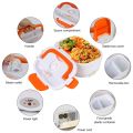 Electric Lunch Box Car and Home 2 in 1 Portable Lunchbox Food Warmers Stainless Steel Liner Office School Picnics Travel Lunchboxes,Orange. 