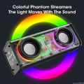 V8 Transparent RGB Light Bluetooth 5.0 Portable Wireless Speaker. 