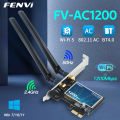 FENVI WiFi 5 AC1200 PCI-E Wireless Adapter BT4.0 Dual Band 2.4G/5GHz 802.11AC Network Card Desktop Laptop PC For Windows 7/10/11. 