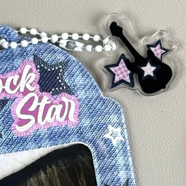 2pcs%20Denim%20Butterfly%20Guitar%20Print%20PVC%20Photocard%20Holder%20%20Idol%20Card%20Polaroid%20Photo%20Case%20-%20Image%205