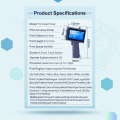 Handheld Inkjet Printer with Fast-Drying Ink Cartridge 4.3 Inch LED Touch Screen 2-12.7mm printing Text  QRCode  Barcode  Batch Number  Label  Image  Date Printer for Any Surface. 