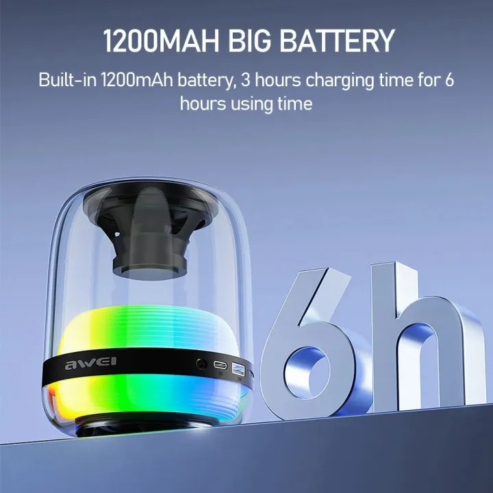 AWEI%20Y386%208W%20Portable%20Bluetooth%20Speaker%209D%20Surround%20Stereo%20Deep%20Bass%201200mAh%20Battery%20RGB%20Light%20Outdoor%20Wireless%20Speaker%20-%20Image%206