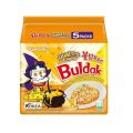 Samyang Buldak Quattro Cheese Ramen Hot Chicken Flavour Noodles 145g (Pack of 5). 