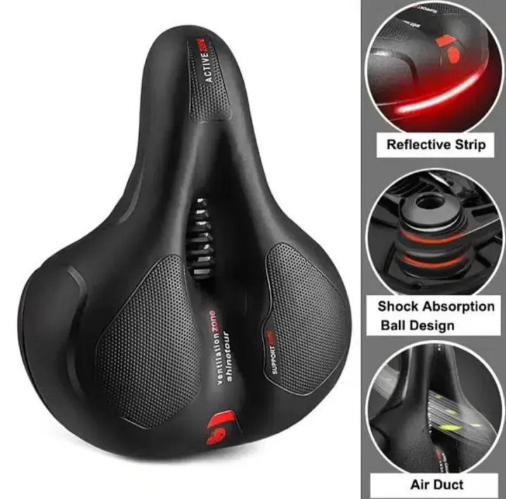Active%20Zone%20Ventilation%20Cutout%20Bike%20/%20Bicycle%20/%20Cycle%20Seat%20/%20Saddle%20with%20Back%20Reflector%20Light%20-%20Image%207