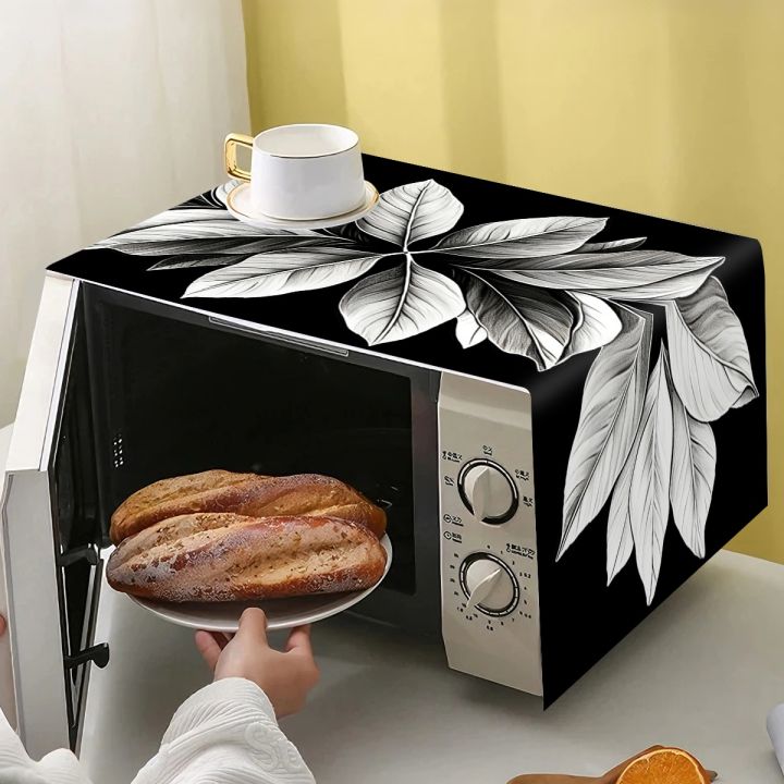 35x85cm%20Black%20Leaves%20Polyester%20Oven%20Dust%20Cover%20Autumn%20Leaf%20Printed%20Microwave%20Dust%20Cover%20Anti-Oil%20Dustproof%20Kitchen%20Home%20Decor%20-%20Image%204