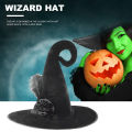 Halloween Witch Costume Headgear with Feather Rose Wizard Hat Decorative Props for Women Men Masquerade Party. 