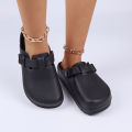 House Slippers Adjustable Buckle EVA Women's Slippers Lightweight Closed Toe Indoor Slides Soft Sole Platform Sandals.