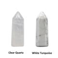 2pcs/Set Natural Stone Crystal Large Hexagonal Pillar Bead Amethyst Tiger Eye Quartz Ornament Jewelry Making DIY Decor Accessory. 