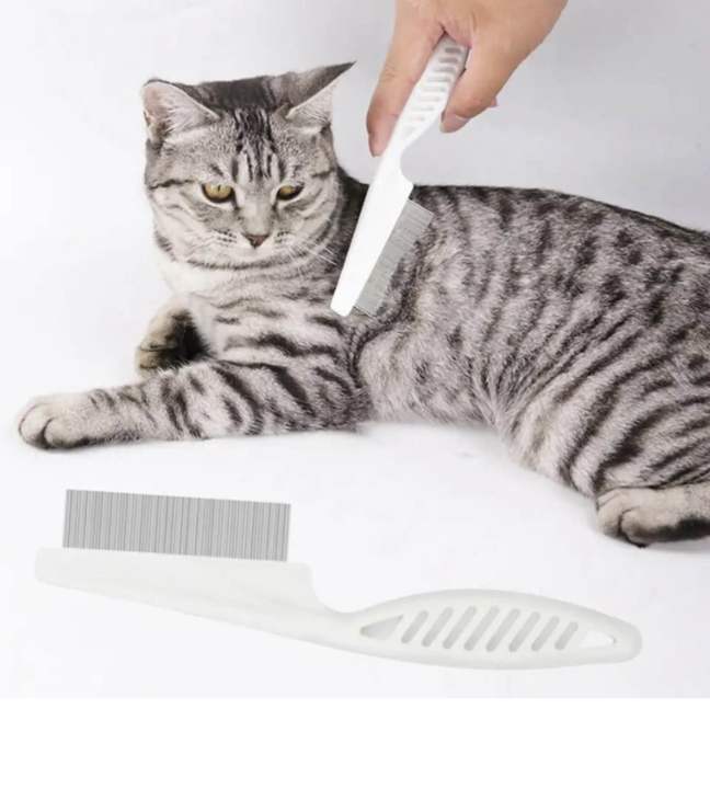 Home Pet Animal Care Comb Protect Flea Comb For Cat Dog Pet Stainless Steel Comfort Flea Hair Grooming Comb Cleaning Supplies