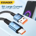 Essager 120W USB Type C Cable Super Fast Charge 67W Cable Quick Charge 6A For  12Pro Redmi K50 Note 11Pro Black Shark5 Pro. 