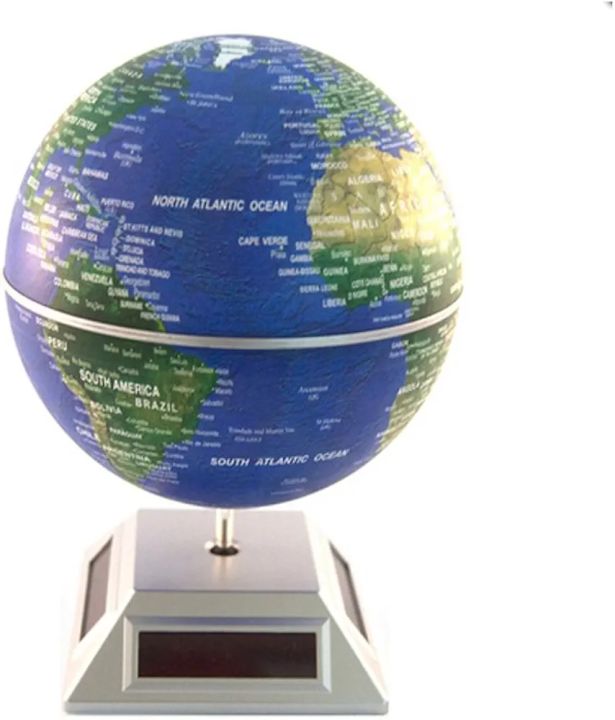 Solar Powered Auto Spinning Rotary World Globes Self Rotating Globe Model  World...