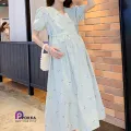 Korean-style pregnant women dress loose design maternity dress green mint beautiful and comfortable to wear. 