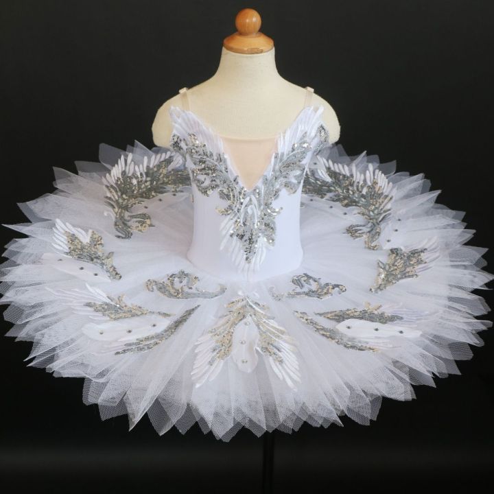 Classic Professional Ballet Tutu Adult Kids White Swan Lake Ballet Costume Pancake Tutu Ballerina Party Dance Dress Girls Women