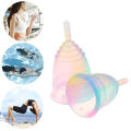 1PCS Women Colorful Cup Medical Grade Silicone Menstrual Cup Feminine Hygiene Menstrual Portable Lady Cup Health Care Period Cup. 