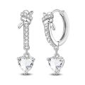 Original 925 Sterling Silver Exquisite Knotted Hoop Earrings Sparkling CZ Zircon Earrings For Women Fine Birthday Jewelry Gifts. 