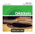 D’Addario EZ890 85/15 Bronze Acoustic Guitar Strings, Super Light, 09-45 Gauge. 