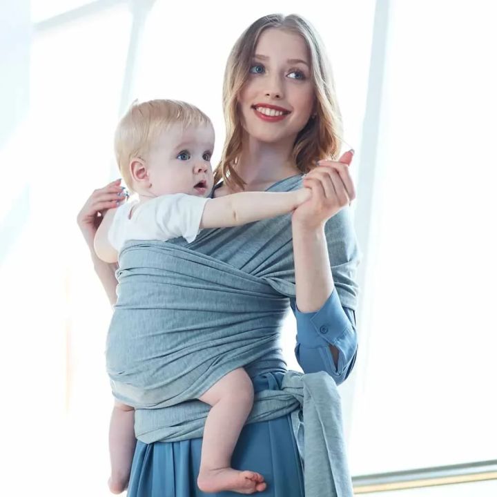 Cotton%20Baby%20Wrap%20Carrier%20Newborn%20to%20Toddler%20Stretchy%20Cotton%20Travel%20Baby%20Wrap%20Carrier%20Baby%20Sling%200-36%20Months%20Portable%20Breathable%20-%20Image%202