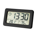 Mini Digital Clock Temperature & Humidity Display Portable Desk Clock LED Clock Slim Small Alarm Clock. 