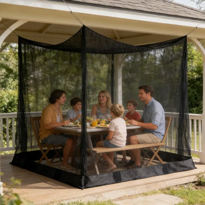 Camping%20Net%20White%20Mesh%20Portable%20Square%20Foldable%20Mosquito%20Control%20Mosquito%20Net%20Lightweight%20Outdoor%20Camping%20Tent%20Sleeping%20Summer%20-%20Image%203