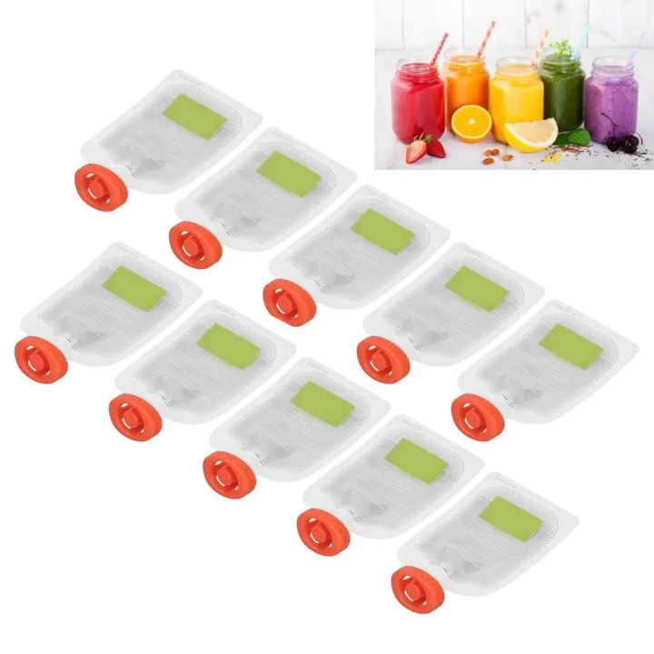 10Pcs Reusable Complementary Food Baby Pouch Bag Kitchen Dispenser Food Storage Bag Squeeze Pouches