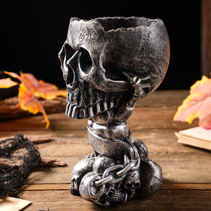 1PC,%20Halloween%20Party%20Punk-Style%20Mechanical%20White,%20Black%20Gold,%20and%20Silver-Black%20Skull-Shaped%20Vases%20-%20Image%204