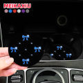 A Pair of Bow Glitter Blingbling Water Coasters Waterproof Non-Slip Car Water Cup Holder Car Interior Accessories for Women. 