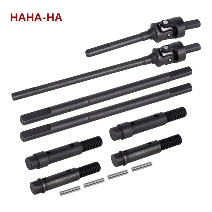 Steel CVD Universal Axle Set Rear Straight Shaft Portal Stub Shafts for 1/10 RC Crawler Vanquish VS4-10 Phoenix F10 Portal Axle