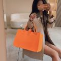 Portable Large Capacity Mummy Bag  Women Felt Shoulder Bag Simple Solid Color Messenger Bag Handbag Travel Casual Crossbody Bags. 