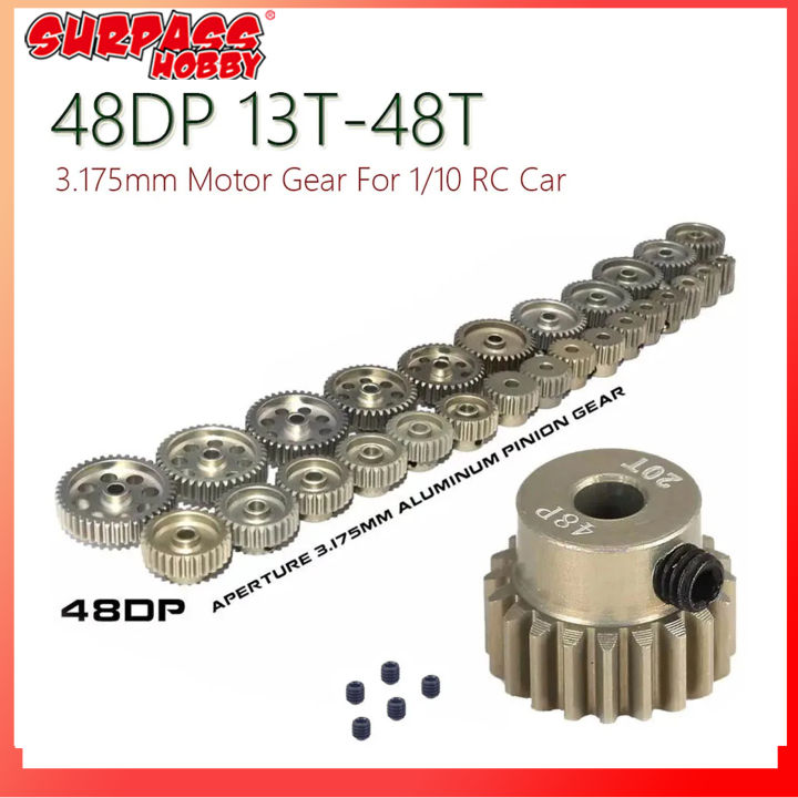 RC Motor Pinions, RC Motor Pinion Gear, Chrome Steel Motor Pinion Gears Combo 13-15T 16-18T 19