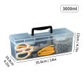 WORTHBUY Plastic Organizer Box Transparent Portable Tool Box Multipurpose Electrician Drill Tool Storage Box Hardware Tool Case. 