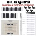 66PCS Mobile Phone Speaker Charging Port Cleaning Set Dust Plug for iPhone 15 14 13 Samsung Xiaomi Earphones Cleaner Kit Brush. 