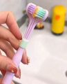 Grip shape Bristles toothbrush 3 side toothbrush non-slip china. 