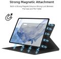 Syndrruce Magnetic Case for Samsung Galaxy Tab S7 Plus/S7 FE/S8 Plus 12.4 Inch, Slim Lightweight Protecitve Cover with S Pen Holder for Samsung Tablet S7 Plus/ S7 FE/ S8 Plus 12.4" (Black). 