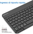 Mini Wireless Keyboard, Portable Mini Wireless RGB Backlit Portable Keyboard, Ultra Slim and Compact Wireless Keyboard for Phone Tablet Laptop, Easy Connection (Black) & (White). 