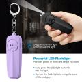Lighter And Thinner Female Portable Alarm With Keychain, 130dB Volume, Electronic Whistle, Backpack Pendant, LED Lighting.