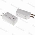 3 in 1 American Standard Power Plug Adapter US 2 Pins Male To Female NEMA 1-15R US 2 Pin To 3 pins Socket.
