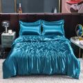 100% Mulberry Silk King Bedding Sets Duvet Cover with Pillowcase Comfortable Bed Sets Linen Sheet Silky Bed Cover Sets.