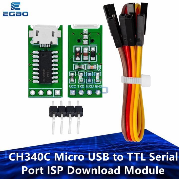 CH340C Micro USB to TTL Serial Port ISP Download Module 5V/3.3V 500ma ...