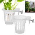 2pcs Fish Tank Planting Cup Hydroponic Support Basket Water Grass Aquatic Plant Holder Flower Pot Hanging Aquarium Accessories.