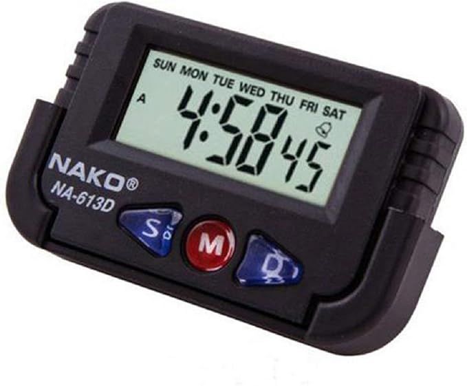 2 in 1 Car Digital LCD Temperature Thermometer Clock Auto Accessories Car Digital Time Clock