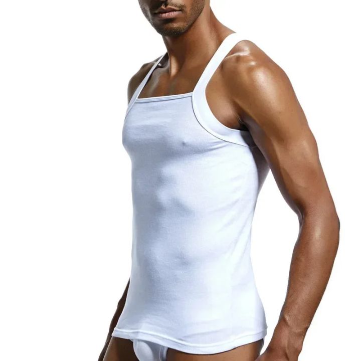 Men's%20Square%20Cut%20Tank%20Tops%20G-Unit%20Cotton%20Ribbed%20Casual%20Undershirts%20Muscle%20Tank%20Shirts%20Sleeveless%20Comfort%20Stretch%20Workout%20Vest%20-%20Image%202