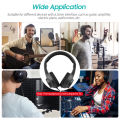 Wired Stereo Monitor Headphones Over-ear Headset with 50mm Driver 6.5mm Plug for Guitar Amplifier Electric Piano Audio Mixer. 